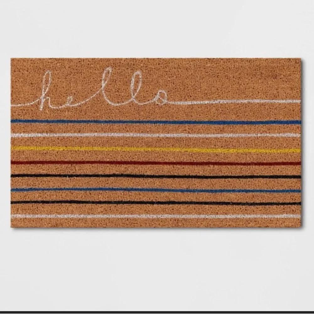 Hello Coir Door Mat from Room Essentials